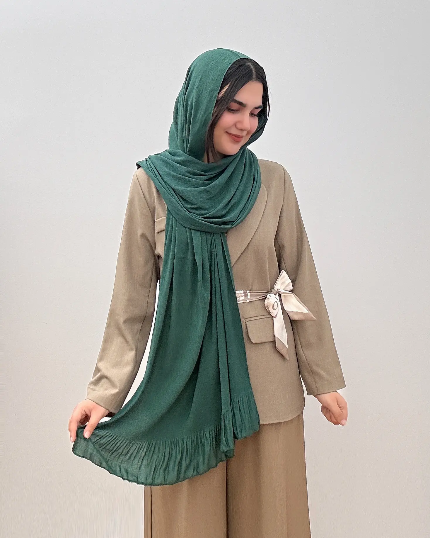 شال زنانه برشکا مدل چین دار